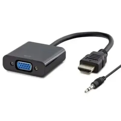 QPORT HDMI TO VGA JAKLI SES KABLOSU DAHİL 20CM