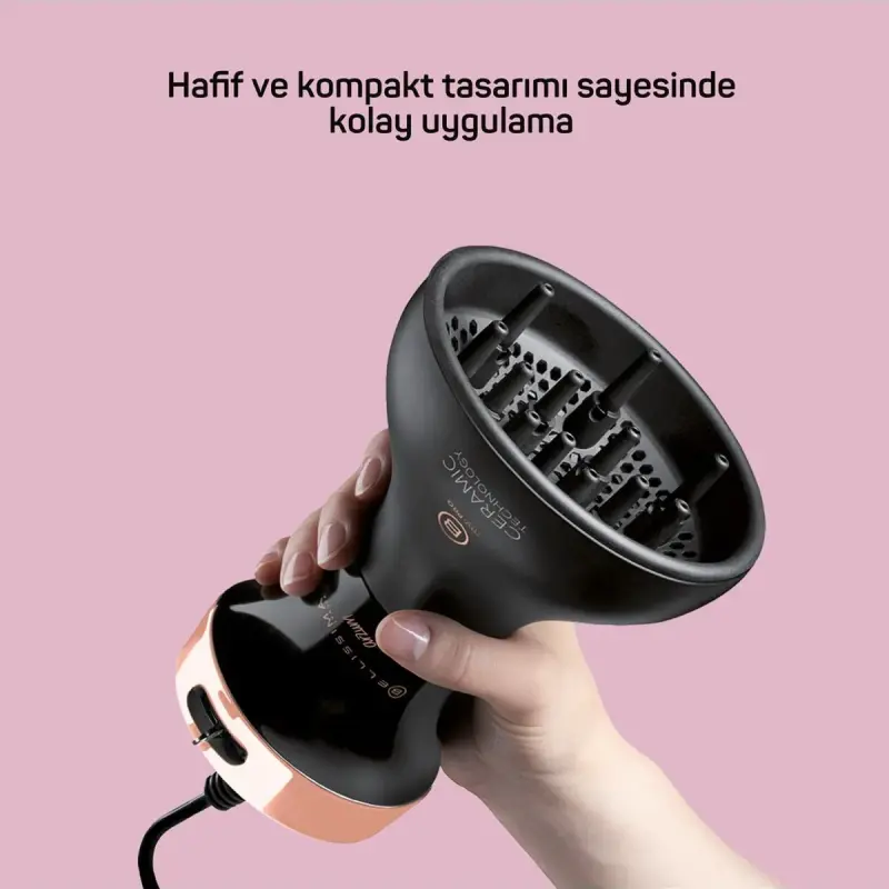 Arzum Ar5086 Bellissima Diffon Ceramic Kıvırcık Saçlara Özel Saç Kurutma Makinesi