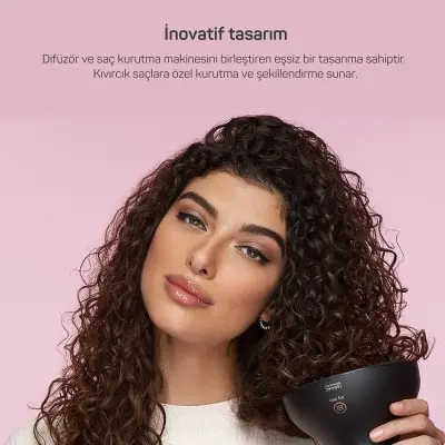 Arzum Ar5086 Bellissima Diffon Ceramic Kıvırcık Saçlara Özel Saç Kurutma Makinesi