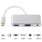 USB3.1 Type C'den HDMI VGA Çoklu Port Adaptörü 4K C USB'den HDMI Kablosu Apple MacBook