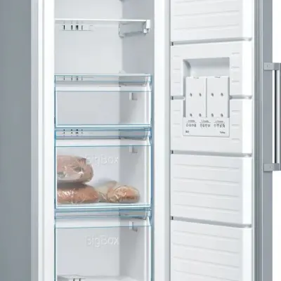 BOSCH GSN36VL30U-Seri 4- solo dikey dondurucu 186 x 60 cm Paslanmaz çelik - 7 Çekmece