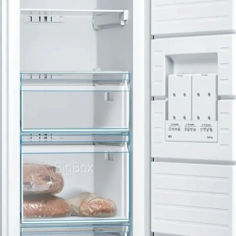 BOSCH GSN36VL30U-Seri 4- solo dikey dondurucu 186 x 60 cm Paslanmaz çelik - 7 Çekmece