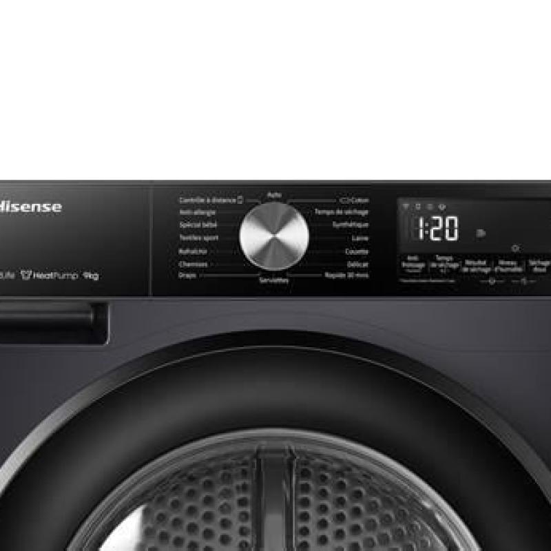 HISENSE 9 KG. A+++ WIFI INV ÇAMAŞIR KURUTMA MAKİNESİ SİYAH DH3S902BB3