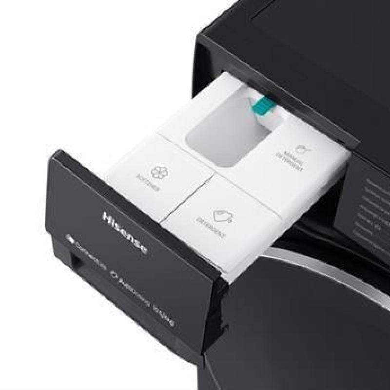 HISENSE 10,5 KG YIKAMA 6 KG KURUTMA 1400 DEVİR SİYAH ÇAMAŞIR MAKİNESİ WD5S1045BB