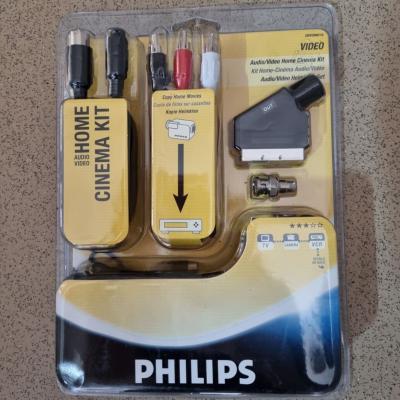 Philips Ses Video Ev Sineması Kiti A/V Scart Phono Kabloları Kablolar Kamera Yeni