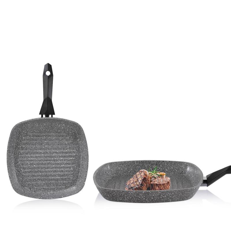 Schafer Cory 28Cm Yanmaz Yapışmaz Kare Grill Tava