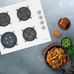 Simfer 3509 3 Gözü Wok Cam Ankastre Ocak,Beyaz